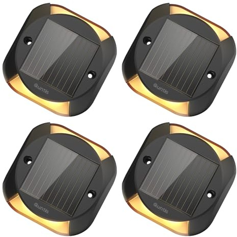 Quntis Luces Solares Led Exterior Jardin Suelo Blanco Cálido 4 Piezas