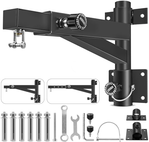 Teodute Support Sac de Frappe, Réglable & Rotatif, 360kg Support Mural Sac de Frappe pour Boxe Intérieur et Extérieur Domicile ou Salle Sport