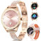 Homailida Modische Smartwatch Damen, Diamant - & Silikonarmband, 123 Sportarten, Gesundheitsüberwachung, Android 5.0 & iOS 9.0+ kompatibel, High - Definition Display, Gold