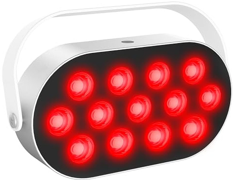 STASUN Terapia a Luce Rossa a Doppio Chip, Pannello di Lampada Infrarossa Ricaricabile a 13 LED, Dispositivo Portatile Infrarosso Vicino 660 & 850 nm con USB per Viso, Corpo, Pelle e Sonno