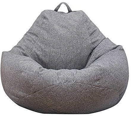 Jetcloud Sitzsack mit Bezug für Erwachsene, hohe Rückenlehne und neigbar, für drinnen und draußen, kein Befüllen erforderlich, XL, 100x120cm