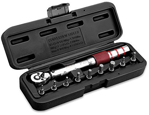 AKT Small 2-15NM Bicycle Torque Wrench Set Bike Repair Tools Hand Mechanical Spanner with Box Socket Bits Kit