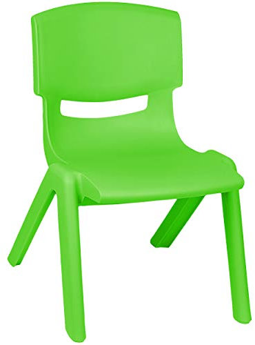 alles-meine.de GmbH Kinderstuhl/Stuhl - Farbwahl - grün - Plastik - bis 100 kg belastbar/kippsicher - für INNEN & AUßEN - 0-99 Jahre - stapelbar - Garten - Kindermöbel für ..