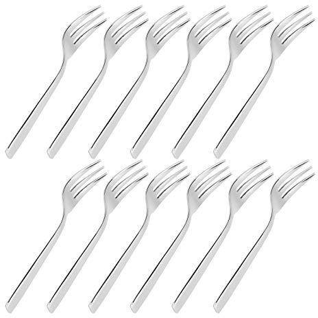 Forchetta per torta, forchetta per frutta in argento resistente, acciaio inossidabile per cucina, ristorante per tutti i giorni