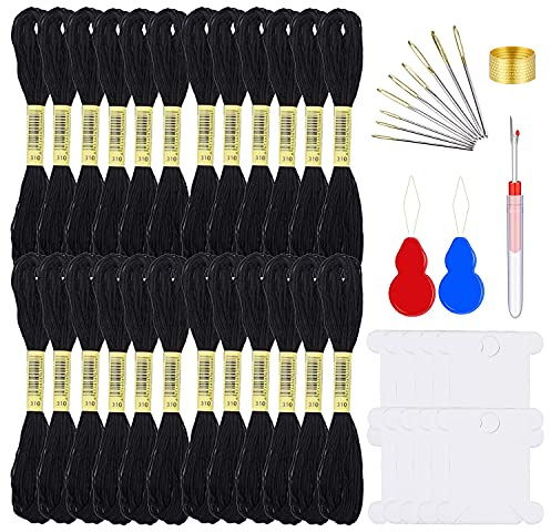 Embroidery Floss Kit-24 Skeins Premium Cross Stitch Thread for Knitting, Embroidery Stitching and Cross Stitch Project