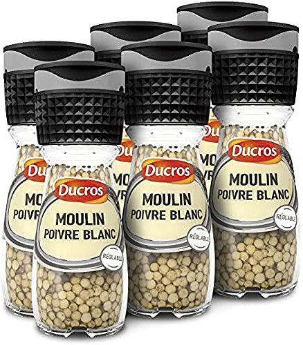 DUCROS - Moulin Poivre Blanc n°6 Classique 39 g - Lot de 6