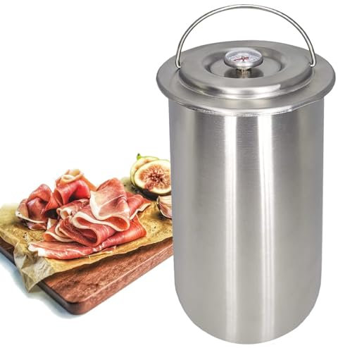 Joyeee Bollitore Prosciutto in Acciaio Inox, Macchina Pressa per Prosciutto Sandwich con Termometro per Prepararee Sana Panini Pancetta Frutti di Mare Deli Salumi, Pentole a Pressione per Carne#2