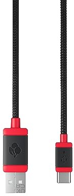 CHERRY USB Cable 1.5, geflochtenes USB-C auf USB-A Kabel, zum Laden & zur Datenübertragung, für Tastatur, Maus, Smartphone, Tablet und mehr, 1,5 m lang, Schwarz