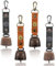 TIANLIN Kuhglocke 4 Stück, Magnetisch Bärenglocke, Retro Bear Bell, Glockenanhänger, mit Karabiner, Bärenabwehrglocke, für Kühe, Schafe, Weihnachtsbäume