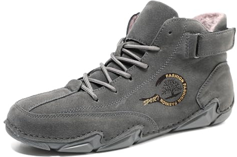 AONETIGER Invierno Barefoot Botas Unisex Mujer y Hombre CáLido CóModas Zapatos Descalzos Antideslizantes Exteriores Botas De Senderismo Zapatos Casual de Moda (Gris,36EU)