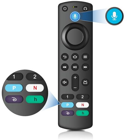 Sprach-Fernbedienung Ersatz für Fire-TV-Stick/TV Cube und für Insignia/Toshiba AMZ Fire Smart TV-3rd Gen Pro Plus