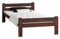 Home Collective Bett, Bettrahmen 90x200, Einzelbett 90x200 | Massivholz Kiefer | Stabil & Langlebig | 205x102x58.5 cm (BxTxH) | Walnuss