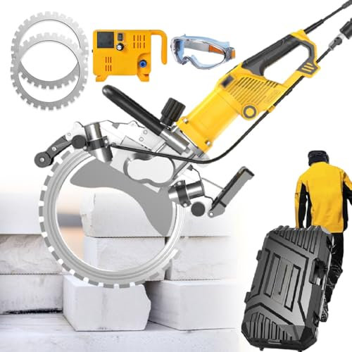 Sushangmao Electric Concrete Circular Saw - 5000w Ring Power Cutter Saw With 15.7 Diamond Blade | Linkage Water Pump & Lightweight 11kg Design For Concrete Groove Cutting