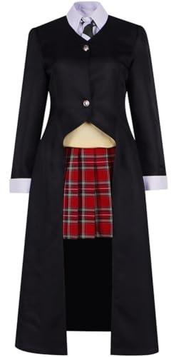 Jiumaocleu Anime Maka Albarn cosplay-kostym för kvinnor, Maka Allada-peruker kläder, fullt set, rollspel för halloween
