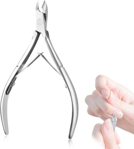 Tronchesino Cuticole Professionale, Taglia Cuticole in Acciaio Inossidabile Pedicure e Manicure, Forbicine Cuticole per Unghie Incarnite Rimuovere Pelle Morta e Cuticole