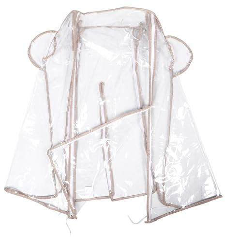 DECOMELODY Cubierta Transparente para Cochecito con Protección contra Viento Doble Cremallera para Fácil Acceso Compatible con Cochecitos de Jogging y Compactos Protector Lluvia y Sombrilla