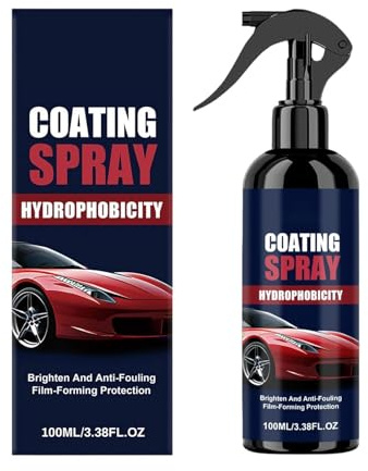 Genérico Spray Revestimiento Coches | 100 ml Protector Hidrófugo de Alto Brillo | Spray De Revestimiento Automotriz | para Sedán Camioneta SUV Motocicleta Scooter ATV Detallado Hogar