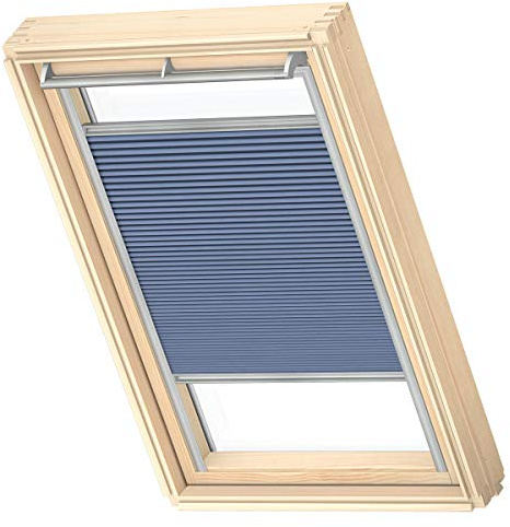 VELUX Original Wabenplissee, M08, Nachtblau, mit Grauer Führungsschiene
