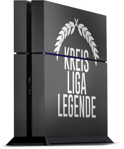 DeinDesign Skin kompatibel mit Sony Playstation 4 Folie Sticker Kreisliga Legende Fußballspruch