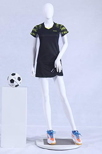 Eurohandisplay NFC-4W Frau weibliche Schaufensterpuppe FC matt weiß ohne Gesicht Arme und Kopf 360 Grad drehbar Schaufensterpuppe Female Mannequin Egghead (NFC-4W Frau)