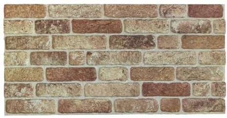 IZODEKOR 3D Wall Panels Brick Effect - Cladding, Stone Look, Styrofoam Facing for Living Room, Kitchen, Bathroom, Balcony, Bedroom, Back of Counter and Teras | Farmhouse Style