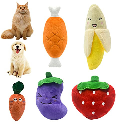 GWAWG 5 Stück Plüsch-Welpenspielzeug, weicher Stoff für Hunde, quietschendes Spielzeug für Haustier, Welpen, Kauspielzeug, interaktives Spielzeug für Hunde, wenn es langweilig ist