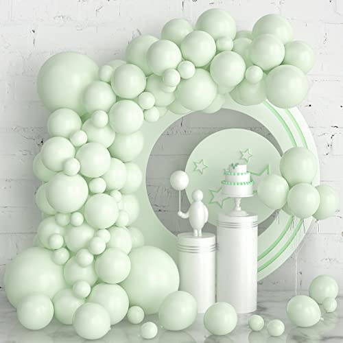 Palloncini Verdi 105 Pezzi Palloncini Verde Menta Kit Arco Ghirlanda, Palloncini In Lattice Verdi Pastello 5 10 12 18 Pollici Palloncino Verde Chiaro per Compleanno Battesimo Decorazioni Festa Nuziale