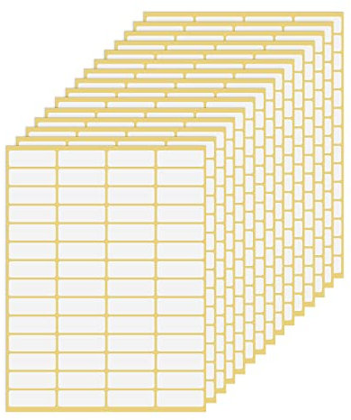 Thinp 840 Stück 38x13mm Etiketten Selbstklebend,Universal Aufkleber Etiketten,Klebeetiketten zum Beschriften,Haushaltsetiketten Tiefkühletiketten Adressetiketten,für Aktenordner Schule Büro Küche