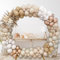 Arco Palloncini Beige, Palloncini in Oro Rosa Metallizzato Albicocca Bianco Nudo, Ghirlanda Palloncini Beige per Matrimonio, Baby Shower Decorazioni, Compleanno, Decorazione per Feste Boho