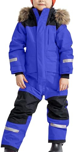 Surttan Tuta Da Sci Per Bambino Tuta Da Neve Di Un Pezzo Bambini Invernale Outdoor Antivento, Caldo, Impermeabile E Traspirante, Apertura Con Cerniera Tuta Neve Bambino Tuta Da Neve Bambino 1-15 Anni