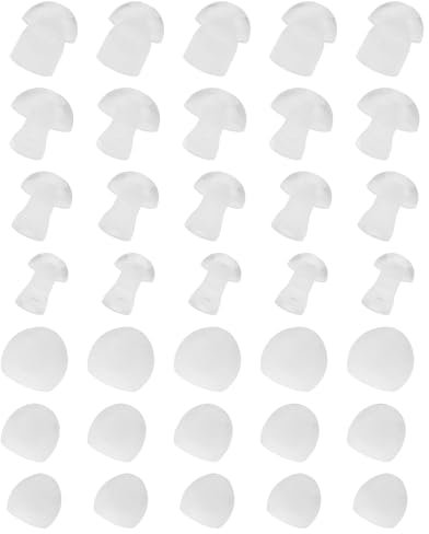 Set di 35 tappi auricolari per apparecchio acustico, auricolari ausiliari in silicone, parti di ricambio per amplificatore uditivo