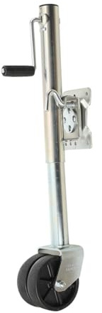 ECUTEE Rueda de apoyo para remolque de carga pesada, accesorios 680 kg, para coches, remolques, caravanas, remolques, ruedas dobles, diámetro de 150 mm, altura de montaje 630 mm – 884 mm