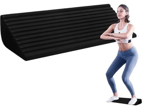 Calf Stretcher Slant Board, Squat Wedge Block Incline Board and Calf Stretcher Yoga Wedge Block Tilt Plate for Knees for Home and Gym