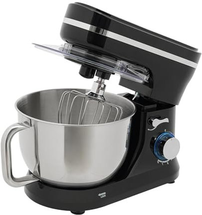 Robot de cocina, 1000 W, amasadora de 9 velocidades con cuencos de acero inoxidable de 4,5 L, 3 accesorios para mezclar y proteger contra salpicaduras, para hornear, pasteles, galletas, amasar