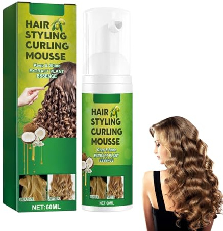 Wonsters Espuma voluminizadora, espuma moldeadora, espuma voluminizadora para rizos y ondas, espuma definidora para peinar rizos suaves.
