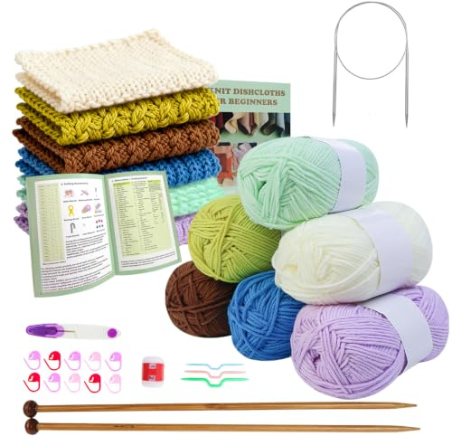 Knitiss Knitting Kit for Beginner with Tutorial, Knitting Starter Kit Adult