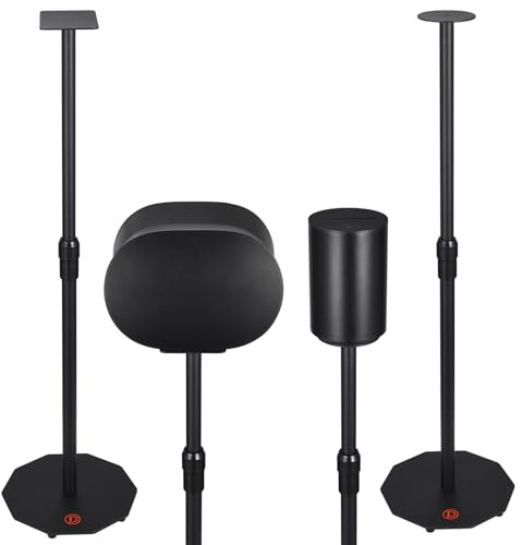 Hzycwgone Speaker Stand Mount for Sonos Era 300 & Era 100 & Era 100 SL Smart Speaker,Height Adjustable 26- 40 Floor Stand Carbon Steel Holder Bracket Base with Cable Management,Max Load 33lbs,1 Pack