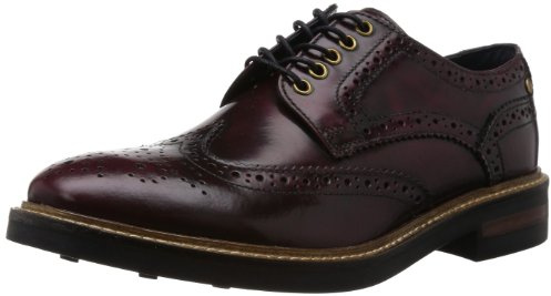 Base London Woburn Scarpe Brogue da Uomo in Pelle bordò - EUR 42