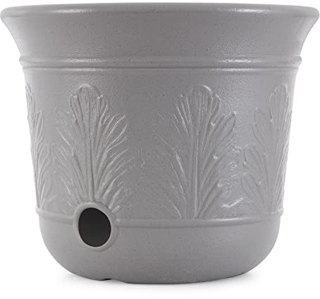 Suncast 300 Foot Heavy Duty 5 Gallon Decorative Plastic Hose Pot for Expandable and Lightweight Hoses, Ideal for Garden, Patio and Backyard Use