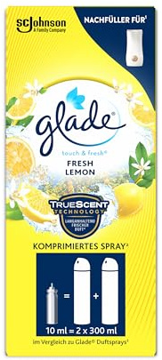 Glade Touch & Fresh (Brise One Touch) Nachfüller, Lufterfrischer Minispray, Fresh Lemon (Limone), 1er Pack (1 x 10 ml)