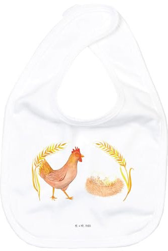 Mr. & Mrs. Panda Organic Babylätzchen Huhn Stolz - Geschenk, Schwangerschaft, Baby Lätzchen, Babylätzchen Als Geschenk, Landwirt, Babylätzchen Für