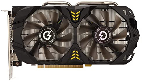 VBESTLIFE Tarjeta Gráfica RX580 8G GDDR5, Doble Ventilador 1244MHz 14000MHz 256bit GPU Tarjetas Gráficas para Juegos, Compatible con Tarjeta de Video de Placa PCB de Interfaz Multimedia 3 DP HD