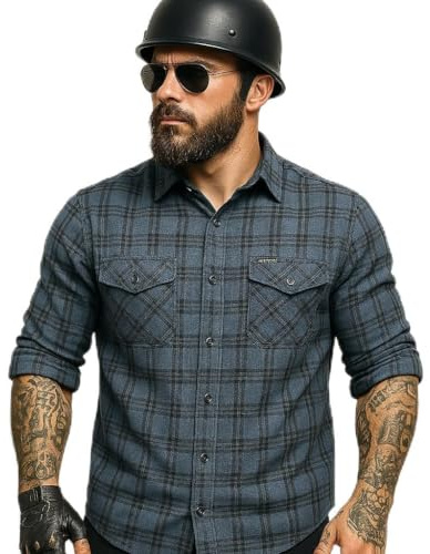 DRAXIES Chemise Flanelle Homme [Modèle 2024 - Promo Hiver - Stock limité] - Manches Longues - A Carreaux - Noire - Black Dream - XXL