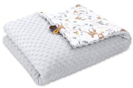 Totsy Baby Manta Bebe Recien Nacido Invierno con Tejido de Felpa 75x100 cm - mantita para Bebes arrullo recién Infantil para Cochecito o Cuna de bebé toquilla de algodón para niñas y niños