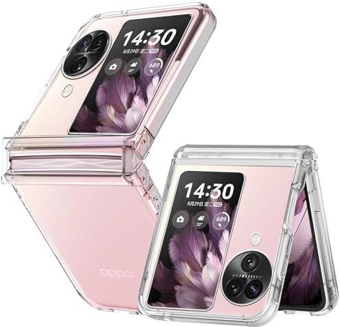 CONAPIKA Hülle für Oppo Find N3 Flip, Ultra Dünn Anti-Kratzer Anti-Gelb Transparent Schutzhülle Harte PC Leicht Anti-Fingerabdruck Stoßfeste rutschfest Handyhülle mit Scharnierschutz, Klar