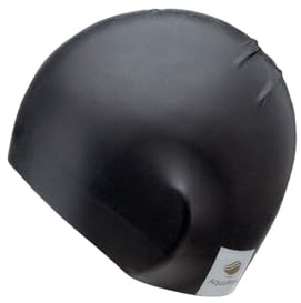 AquaWave Primecap 92800412333 Schwimmkappe Jugendliche, Unisex, Schwarz, Einheitsgröße