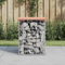 Rantry Gabionenbank Bank Sitzbank Parkbank Möbel Gabione Steinkorb Drahtkorb Gartenbank Bänke Gabionenkorb Ruhebank Gartenbank aus Gabionen 33x31x42 cm Massivholz Douglasie