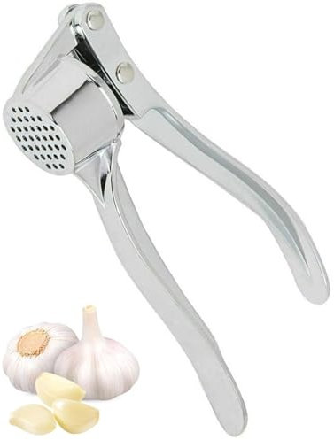 TPZORJX 1 pcs prensa de ajos- prensa de ajos de acero inoxidable, cortador de ajos de acero inoxidable, apto para lavavajillas, prensa de ajos prensados, fácil de limpiar y duradero.