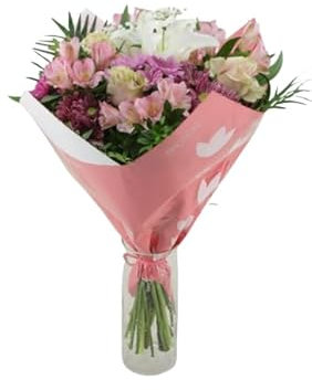 DECOALIVE| Ramo Rosa Natural de Flores Rosas y Resistentes