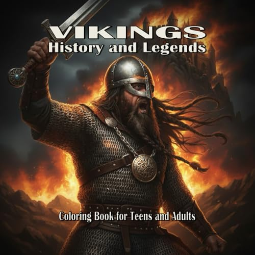 Vikings: History and Legends: Coloring book for teens and adults